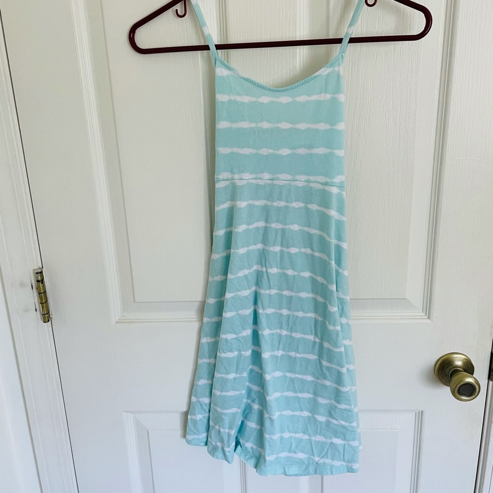 Light Blue Cross-back Strap Dress